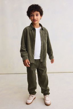 H&M - Boys Green Cotton Corduroy Trousers