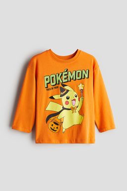 H&M - Boys Orange Long-Sleeved T-Shirt