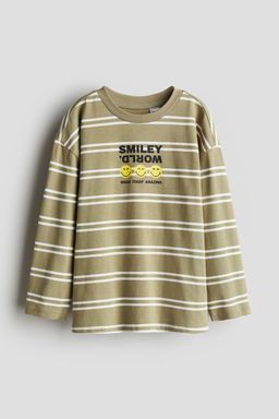 H&M - Boys Green Long-Sleeved T-Shirt