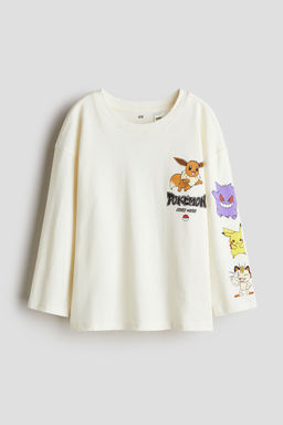 H&M - Boys White Long-Sleeved T-Shirt