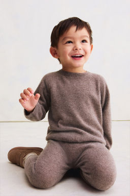 H&M - Boys Brown Cashmere-Knit Trousers