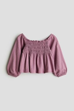 H&M - Girls Purple Smocked Blouse