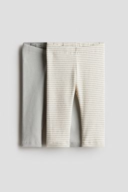 H&M - Boys 2-Pack Ribbed Cotton Leggings