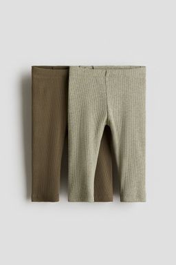 H&M - Boys 2-Pack Ribbed Cotton Leggings