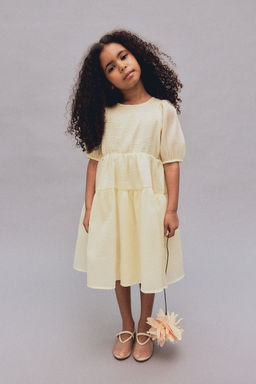 H&M - Girls Yellow Patterned Organza Dress
