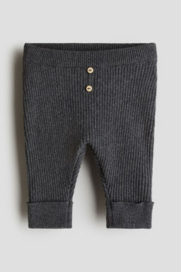 H&M - Boys Grey Rib-Knit Trousers