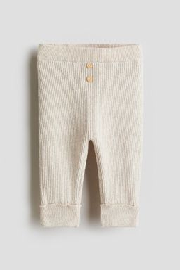 H&M - Boys Beige Rib-Knit Trousers