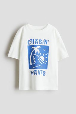 H&M - Boys White Printed T-Shirt