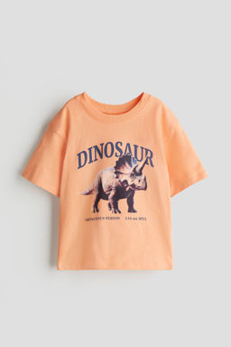 H&M - Boys Orange Printed T-Shirt