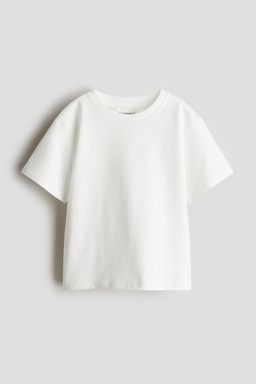 H&M - Boys White Loose-Fit Pima Cotton T-Shirt