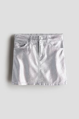 H&M - Girls Silver Shimmering Denim Skirt