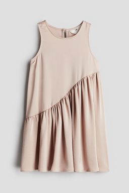 H&M - Girls Pink Gathe Satin Dress