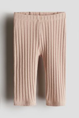 H&M - Boys Pink Wide-Ribbed Cotton Leggings