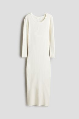 H&M - Girls White Rib-Knit Dress