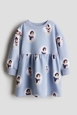H&M - Girls Blue Printed Sweatshirt Dress
