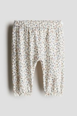 H&M - Girls White Crinkled Jersey Trousers