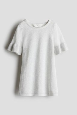 H&M - Girls White Shimmering Knit Dress