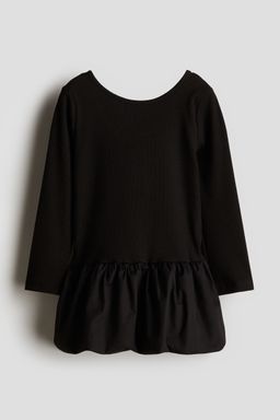 H&M - Girls Black Long-Sleeved Balloon Dress