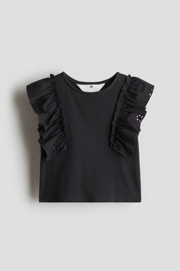 H&M - Girls Grey Printed Top