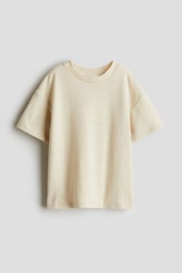 H&M - Boys Beige Textu-Knit T-Shirt