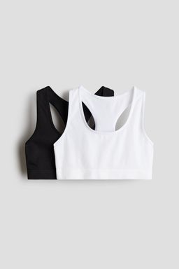 H&M - Girls 2-Pack Seamless Tops