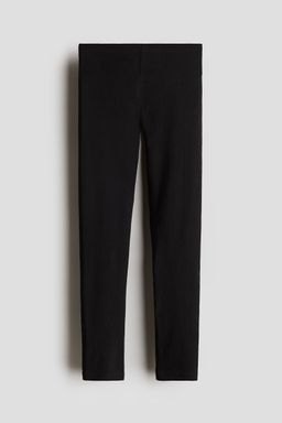 H&M - Girls Black Cotton Jersey Leggings
