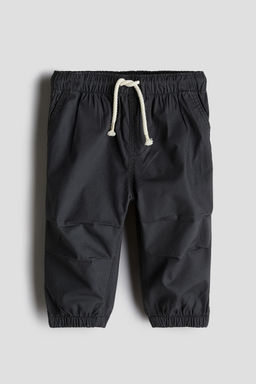 H&M - Boys Grey Cotton Poplin Joggers