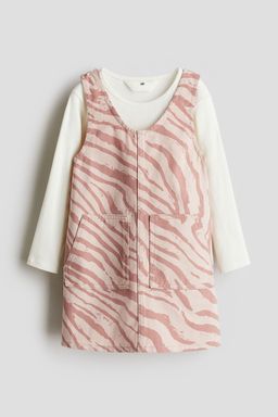 H&M - Girls White 2-Piece Dress And Top Set