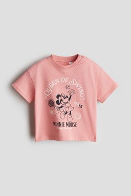 H&M - Girls Pink Print-Motif T-Shirt