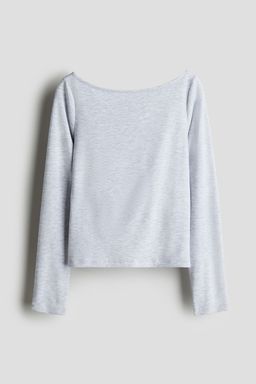 H&M - Girls Grey Cut-Out Jersey Top