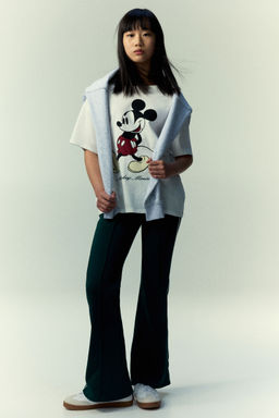 H&M - Girls White Printed Cotton T-Shirt