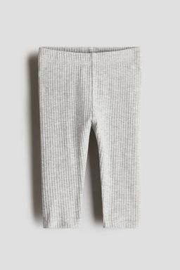 H&M - Boys Grey Ribbed Cotton Leggings