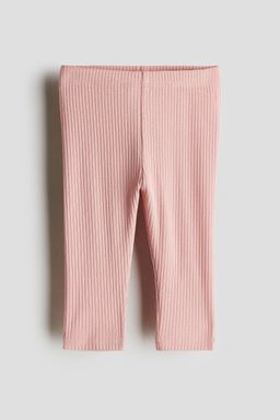 H&M - Boys Pink Ribbed Cotton Leggings