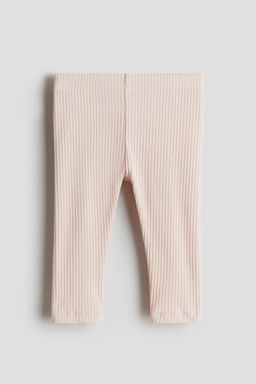 H&M - Boys Pink Ribbed Cotton Leggings