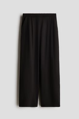 H&M - Girls Black Heavy Jersey Trousers