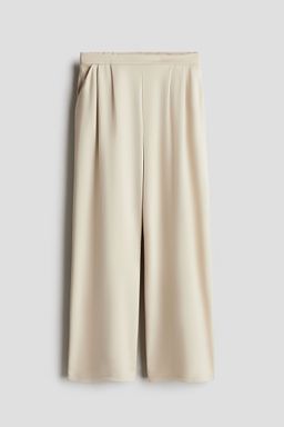 H&M - Girls Beige Heavy Jersey Trousers