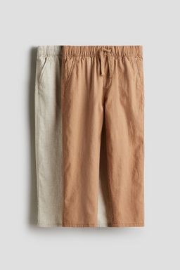 H&M - Boys 2-Pack Linen-Blend Trousers