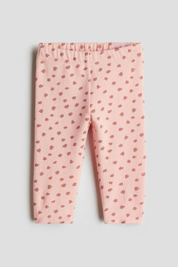 H&M - Girls Pink Cotton Jersey Leggings
