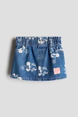 H&M - Girls Blue Printed Denim Skirt