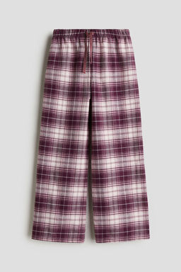 H&M - Girls Red Cotton Pyjama Bottoms
