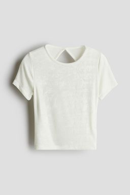 H&M - Girls White Open-Back Top