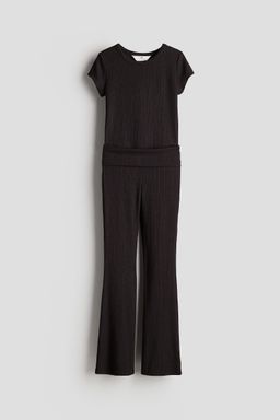 H&M - Girls Black 2-Piece Shimmering Jersey Set