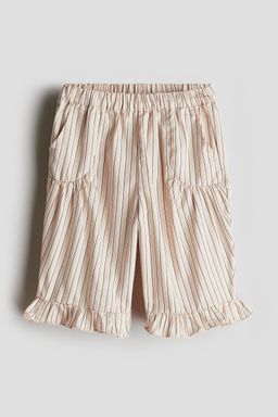 H&M - Girls Multi-Color Frilled Cotton Poplin Trousers