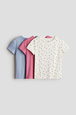 H&M - Girls 3-Pack Cotton Jersey Tops