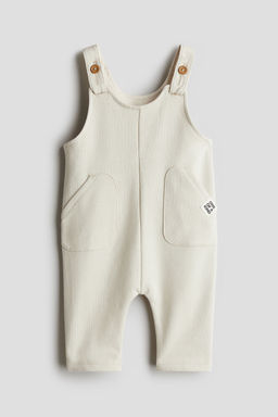 H&M - Boys Beige Sweatshirt Dungarees
