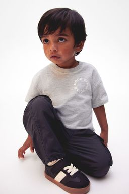 H&M - Boys Grey Printed Cotton T-Shirt
