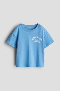 H&M - Boys Blue Printed Cotton T-Shirt