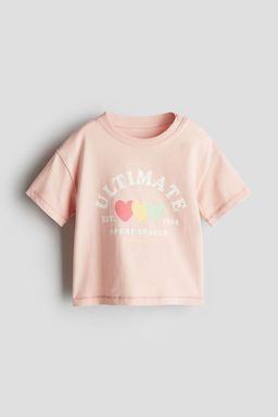 H&M - Girls Pink Print-Motif T-Shirt