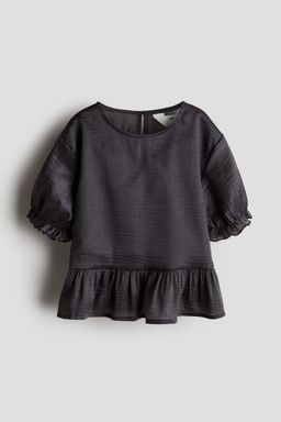 H&M - Girls Grey Peplum Blouse