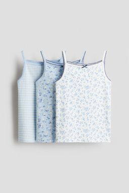 H&M - Girls 3-Pack Cotton Strappy Tops